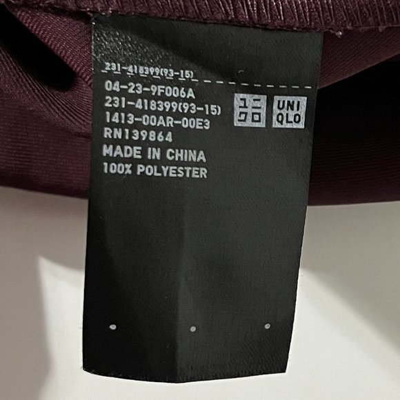 UNIQLO SHORT DOLMAN SLEEVE V NECK CRISS CROSS BACK TOP WOMEN BURGUNDY SIZE XS - Picture 7 of 10